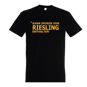 T-Shirt Herren / Unisex  "Kann Spuren von Riesling enthalten"